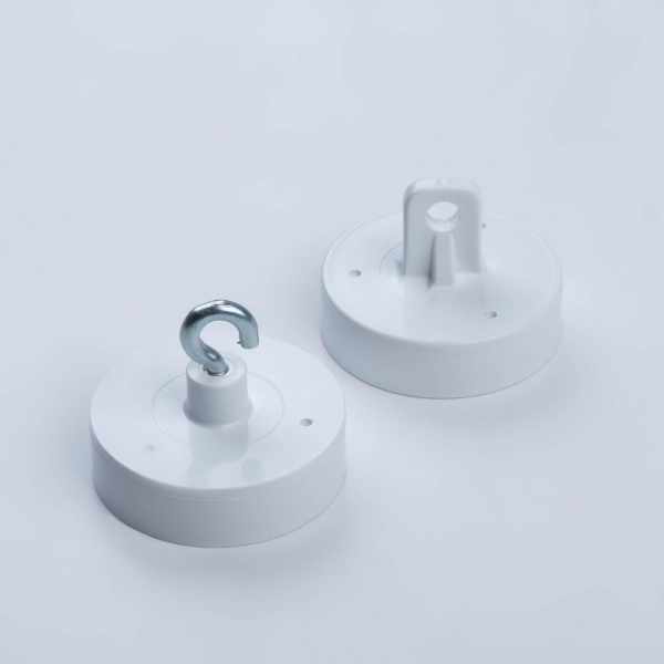 Dekorationsmagnet Ferrit, weißes Kunststoffgehäuse - Paar