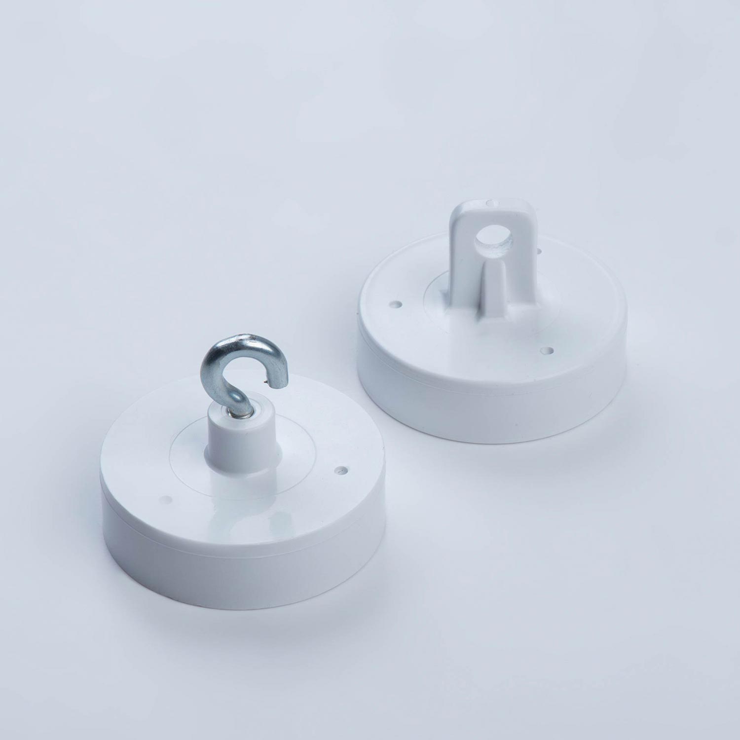 Dekorationsmagnet Ferrit Magnet mit Haken weiß lackiert Topfmagnet Magnete rund 